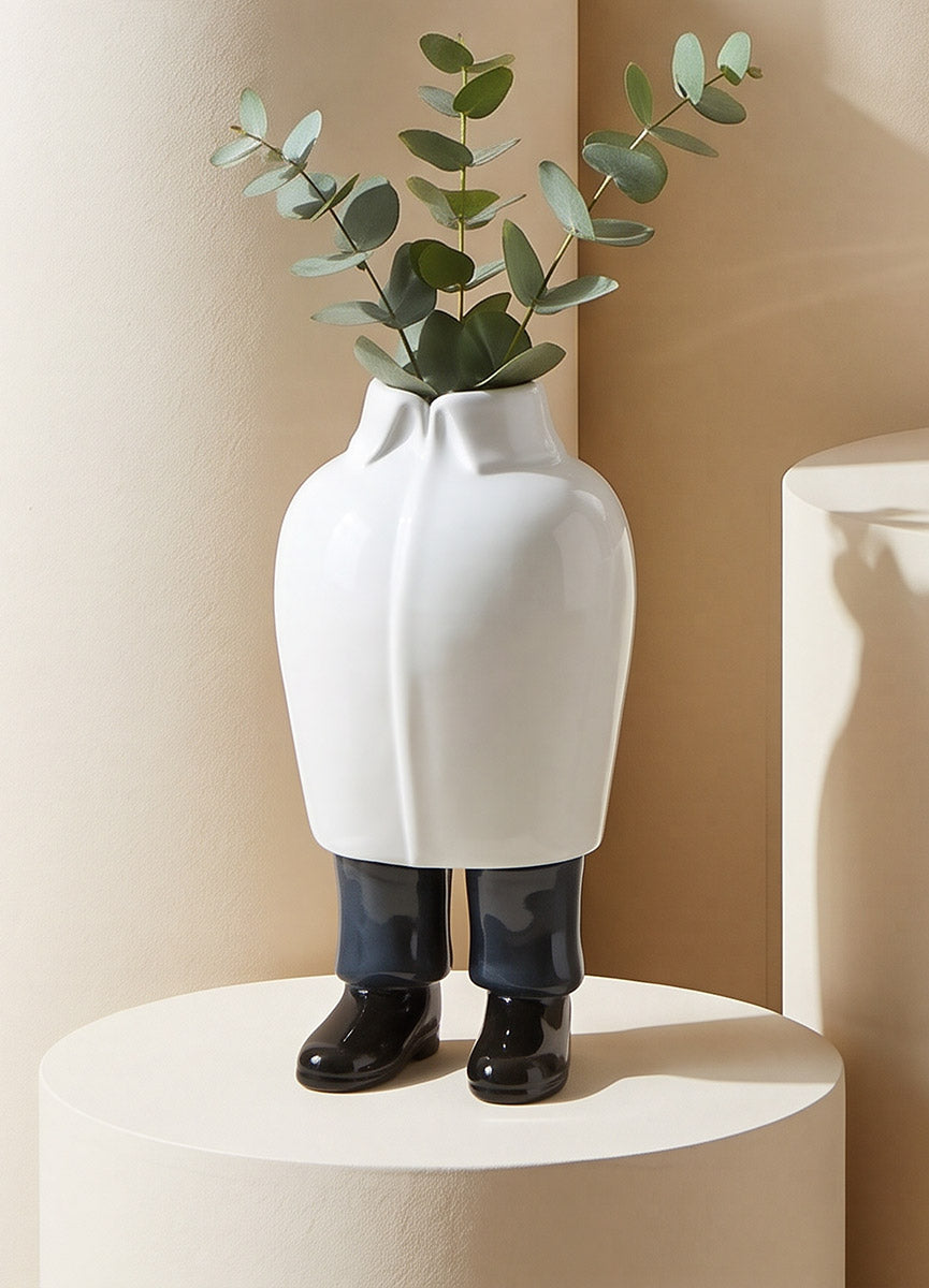 Mr. Mannenvaas Wit Keramiek 34 cm
