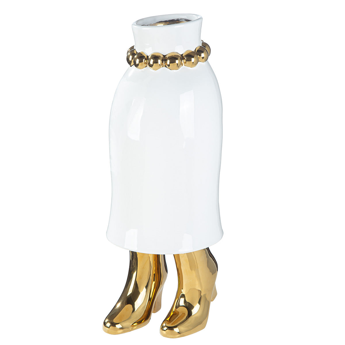 Donna Vrouwenvaas Wit-Goud 43 cm