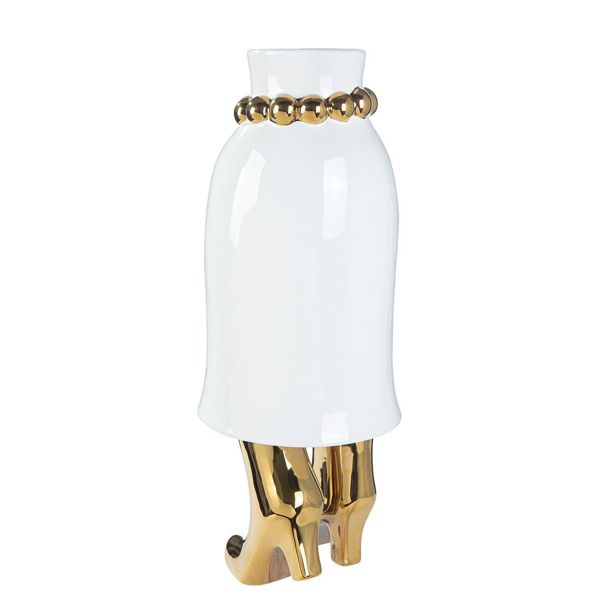 Donna Vrouwenvaas Wit-Goud 43 cm