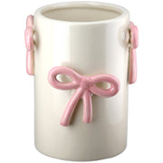 Bow Cilindervaas Crème Roze 15 cm