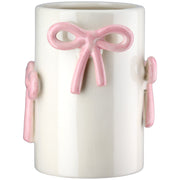 Bow Cilindervaas Crème Roze 15 cm