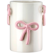 Bow Cilindervaas Crème Roze 15 cm