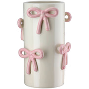 Bow Cilindervaas Crème Roze 20.5 cm