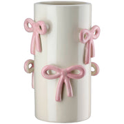 Bow Cilindervaas Crème Roze 20.5 cm