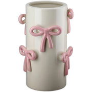 Bow Cilindervaas Crème Roze 20.5 cm