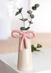 Bow Conische Vaas Crème Roze 12.5 cm