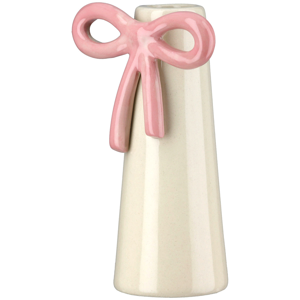 Bow Conische Vaas Crème Roze 12.5 cm