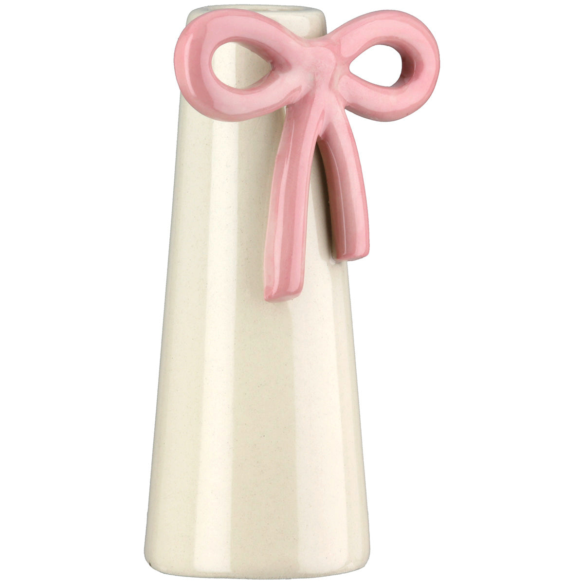 Bow Conische Vaas Crème Roze 12.5 cm