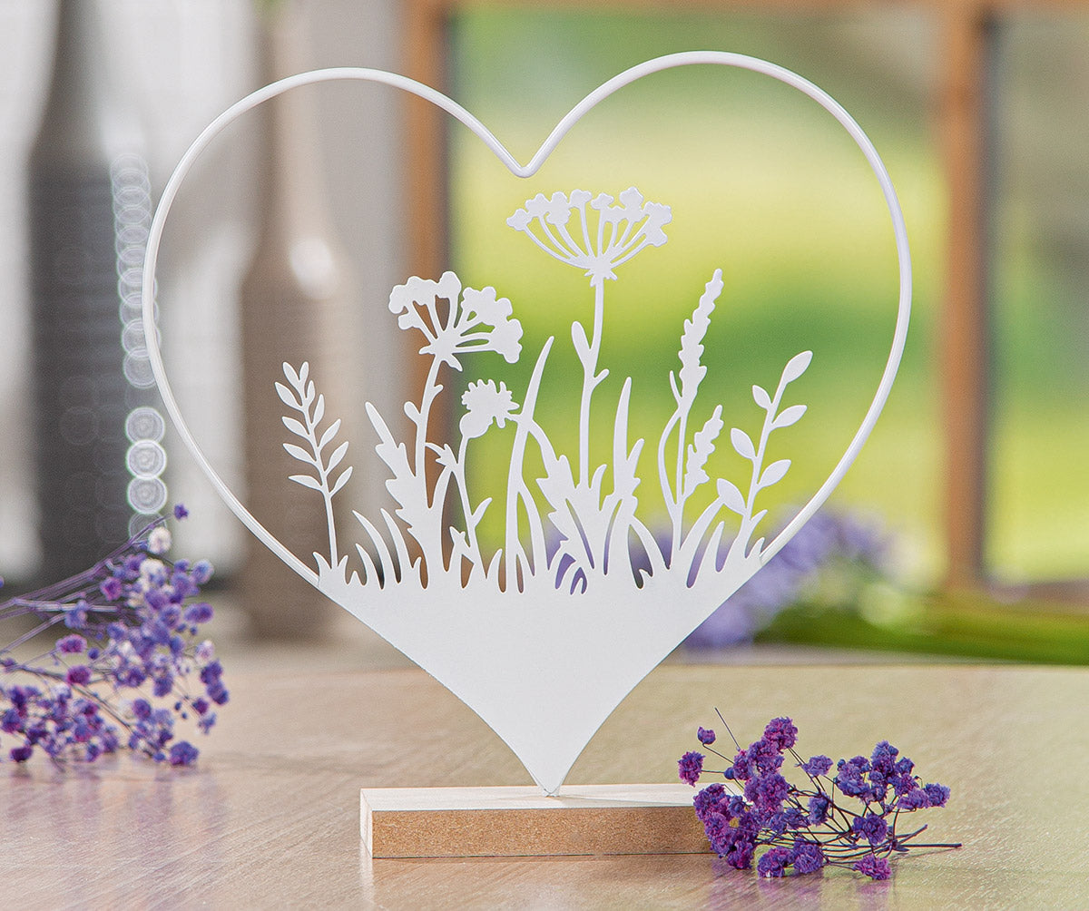 Metalen Hart Decoratie 20 cm Wit