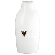 Lots of Love Vaas Wit-Goud 10 cm