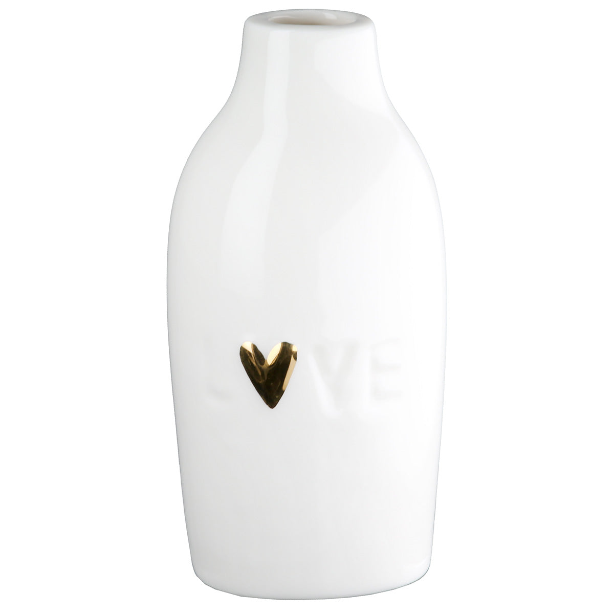 Lots of Love Vaas Wit-Goud 10 cm