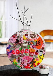 OOH LALA Ronde Dekselvaas Popart