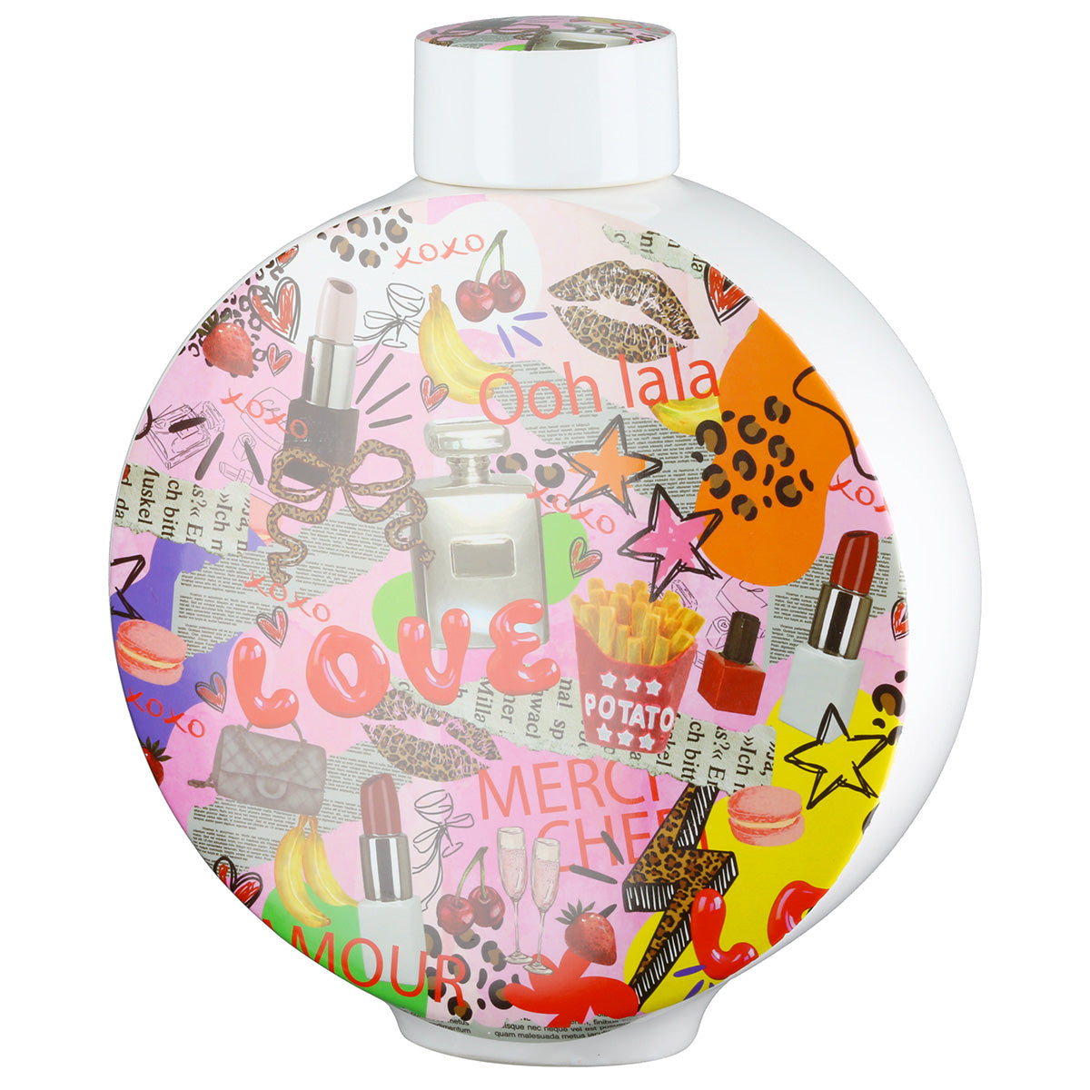 OOH LALA Ronde Dekselvaas Popart
