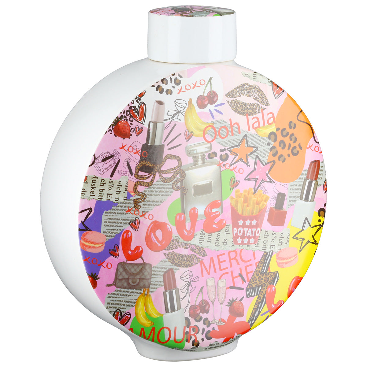 OOH LALA Ronde Dekselvaas Popart