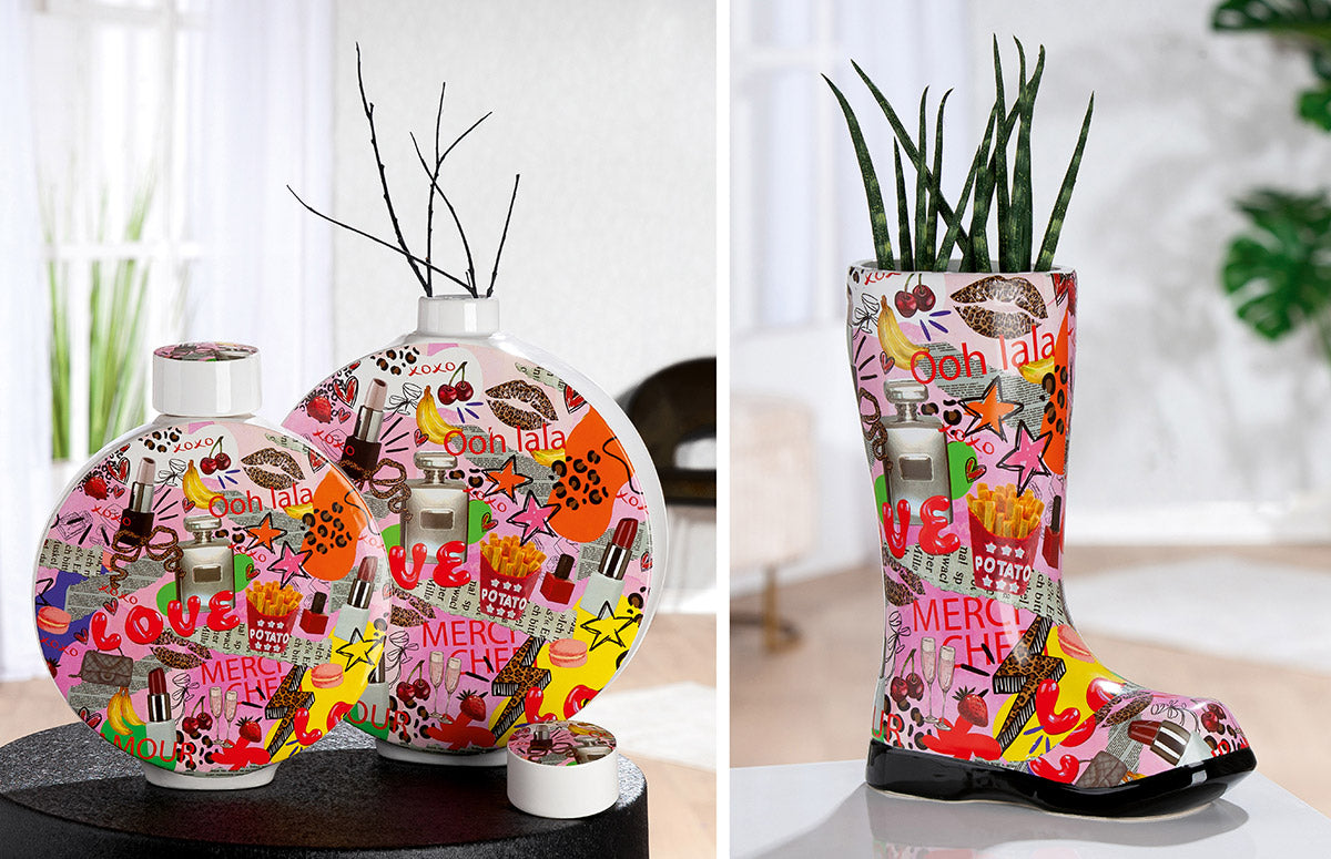OOH LALA Dekselvaas Popart 4-delig