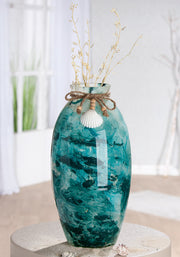 Azul Ronde Siervaas Blauw Glas