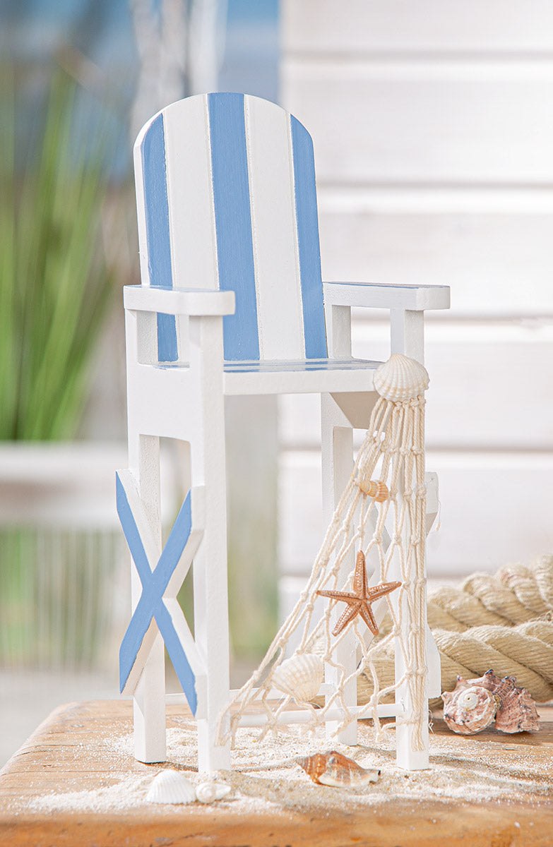 Houten Decoratiestoel Casey Blauw
