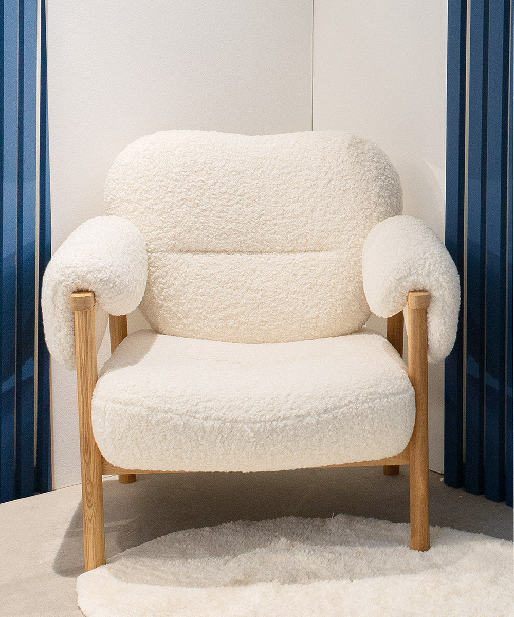 Beige Adhara Fluffy Fauteuil