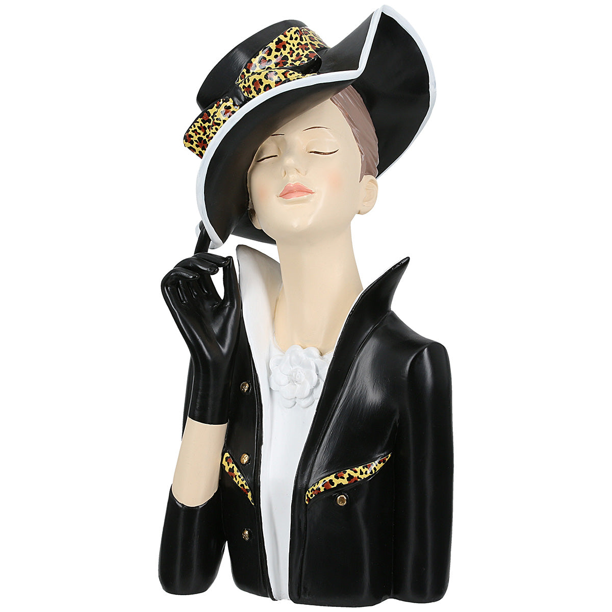 Lady Leopard Figuur Zwart