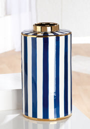 Elio Cilindervaas Blauw Wit 40 cm