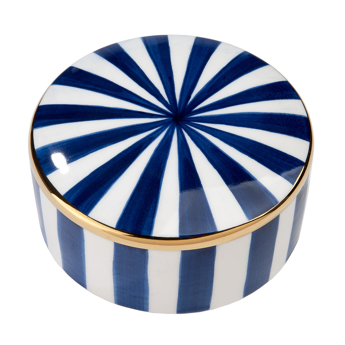 Elio Cilindervaas Blauw Wit 40 cm