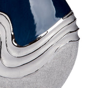 Wavy Flessenvaas Blauw Zilver
