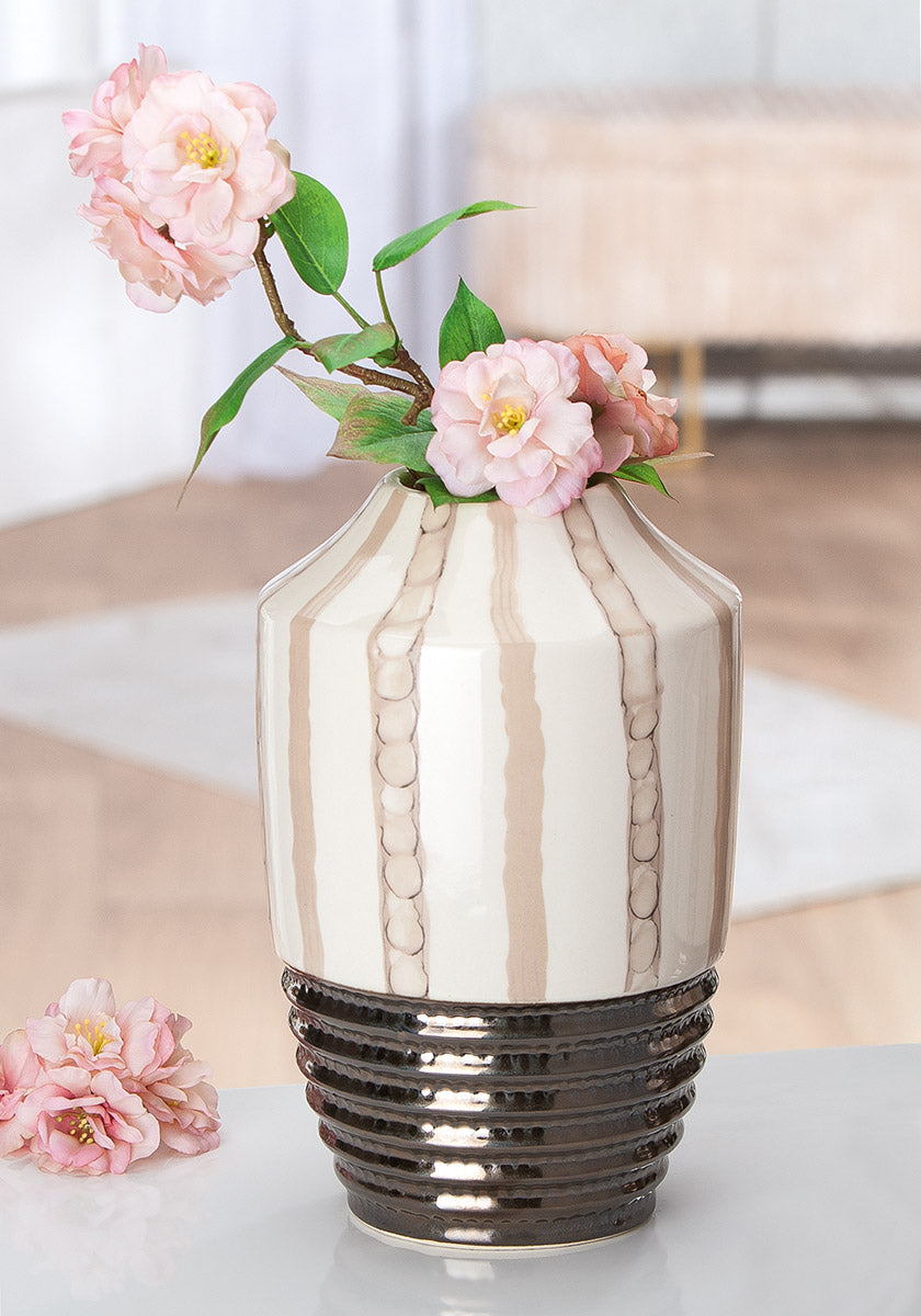 Braga Conische Vaas Crème 25 cm