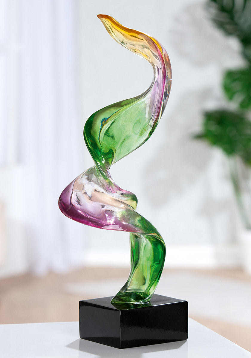 Twirl Abstracte Sculptuur Groen/Paar