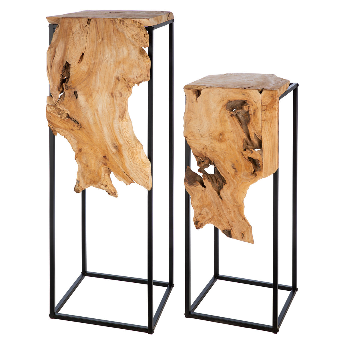 Planta metalen houten pilaar set
