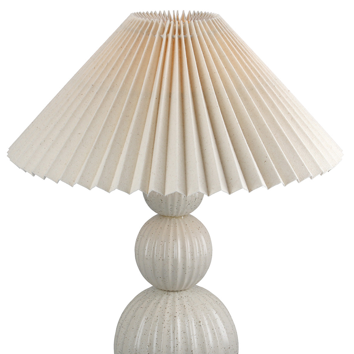 Accra tafellamp bal keramiek beige