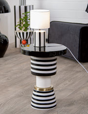 Stripes Ronde IJzeren Bijzettafel