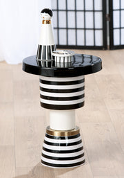 Stripes Ronde IJzeren Bijzettafel