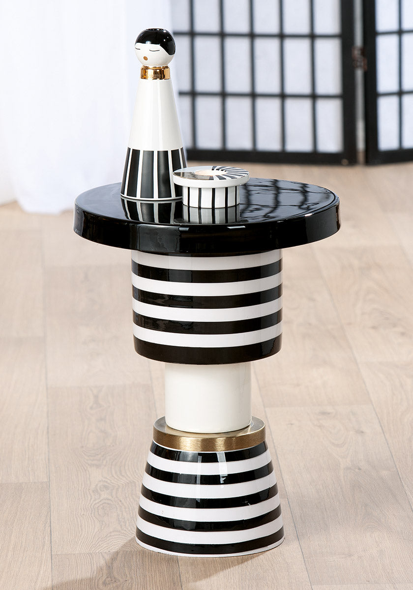 Stripes Ronde IJzeren Bijzettafel
