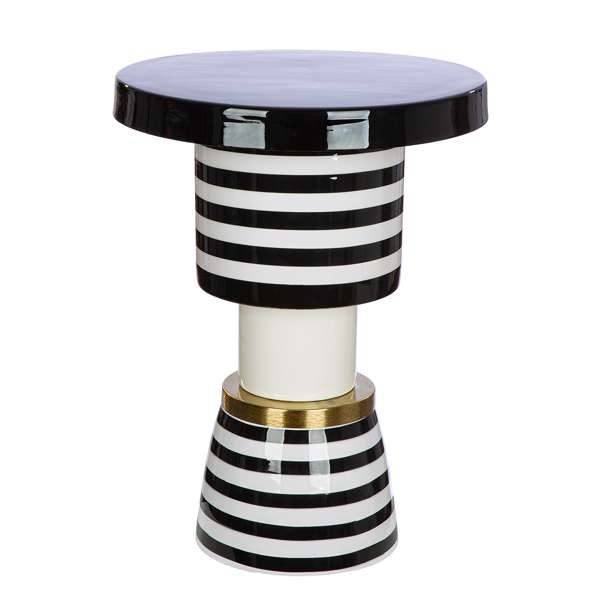 Stripes Ronde IJzeren Bijzettafel