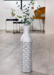 Alaska Flesvloervaas Zilver 49/60 cm