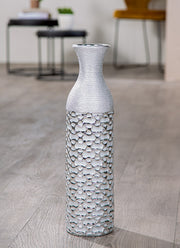 Alaska Flesvloervaas Zilver 49/60 cm