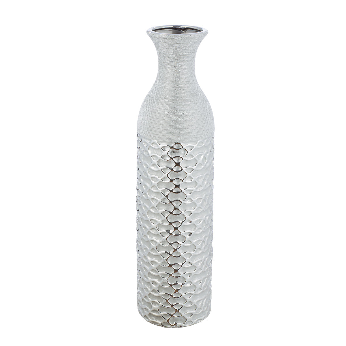 Alaska Flesvloervaas Zilver 49/60 cm