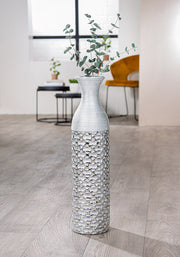 Alaska Flesvloervaas Zilver 49/60 cm