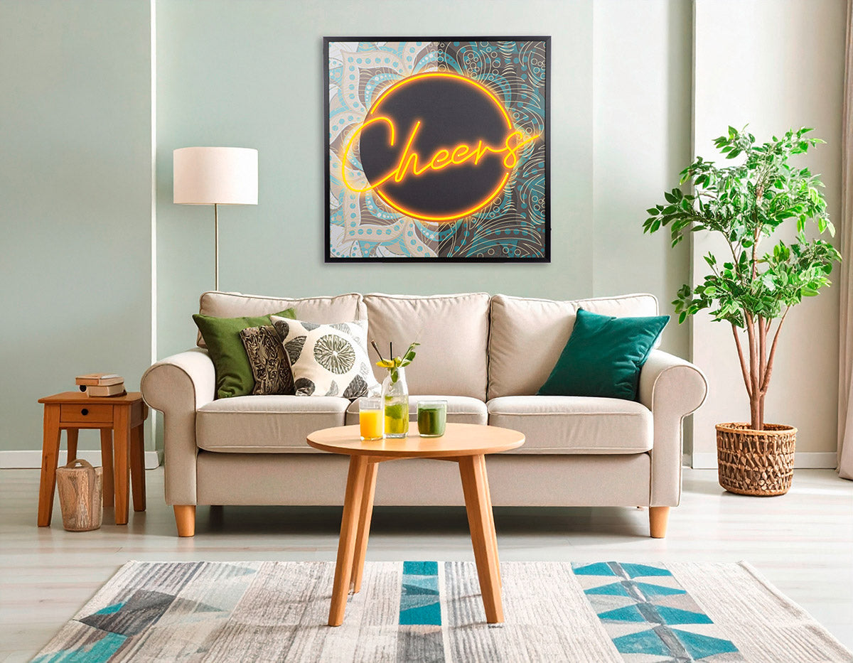 LED-schilderij Cheers 83 × 83 cm