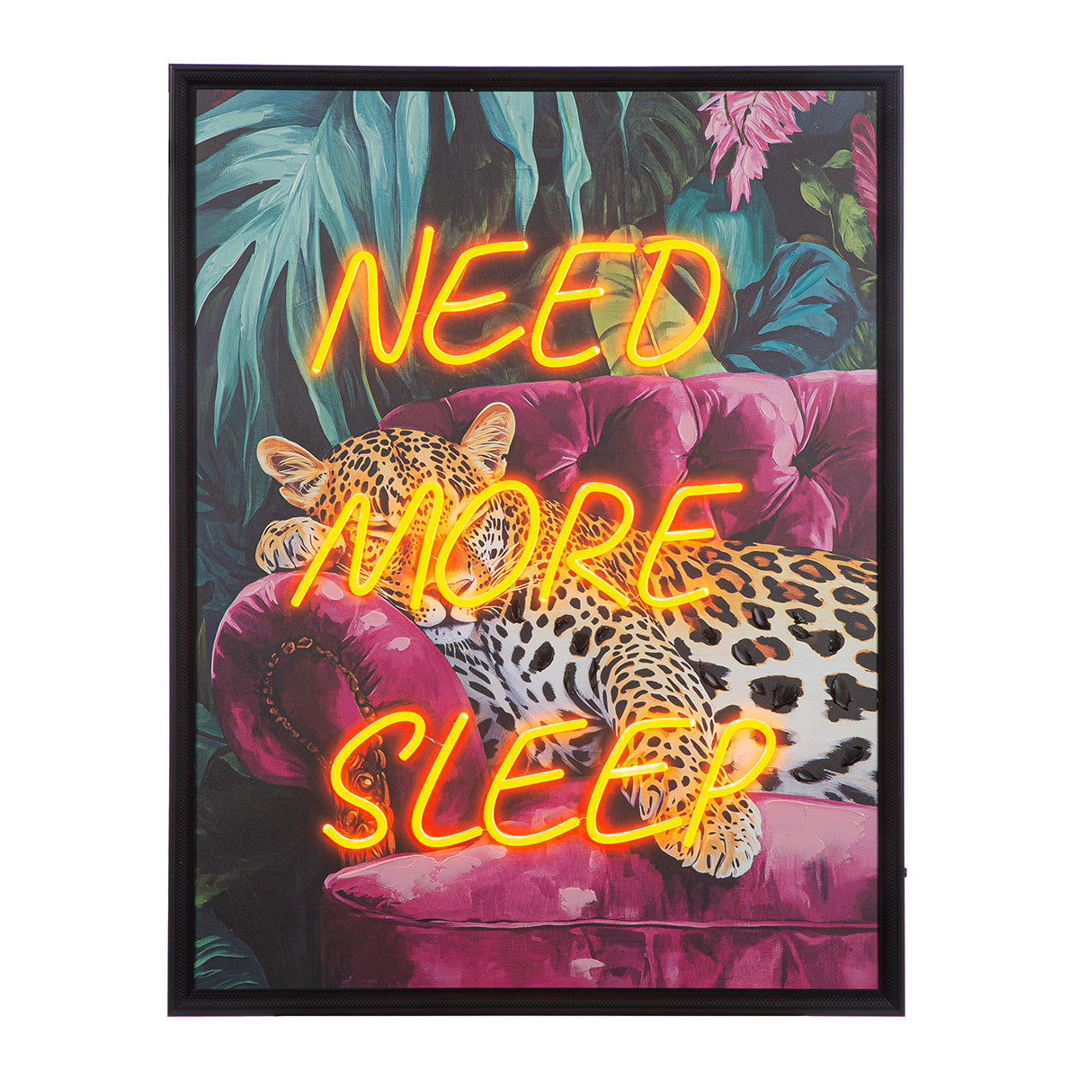 Need more sleep LED schilderij 83 cm