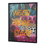 Need more sleep LED schilderij 83 cm