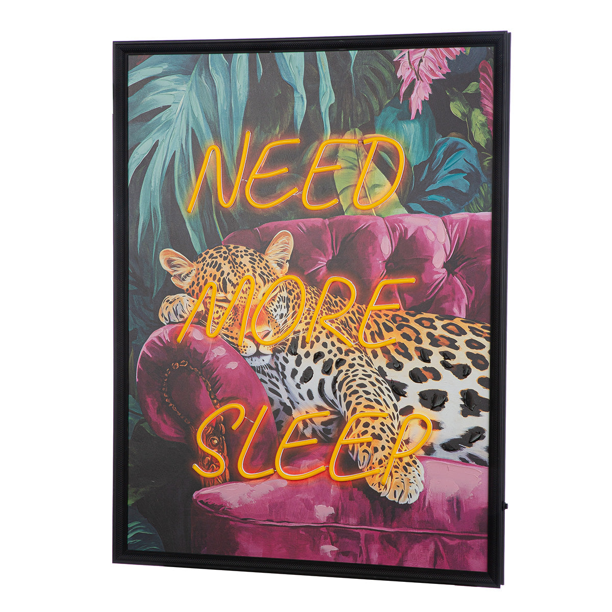 Need more sleep LED schilderij 83 cm