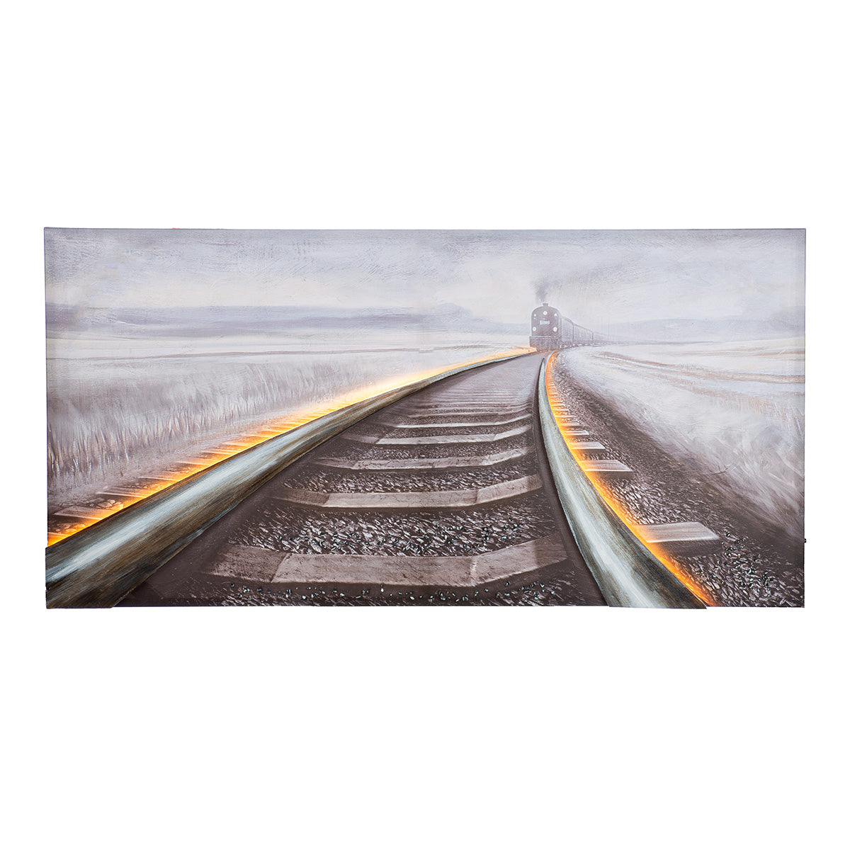 Railroad LED-schilderij 140 cm