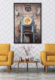 Motorcycle LED-schilderij 123 cm