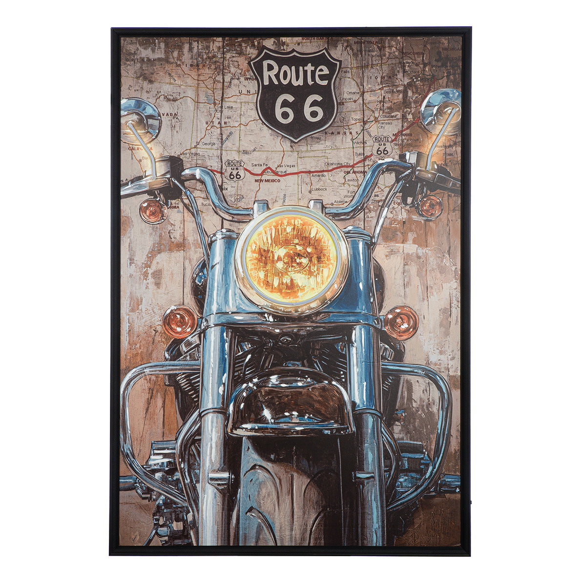 Motorcycle LED-schilderij 123 cm