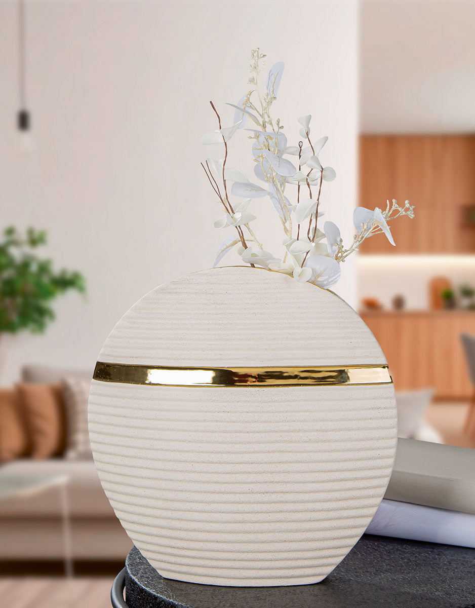 Dune Ronde Vaas Beige 20.5/30.5 cm