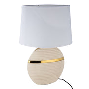Dune tafellamp keramiek beige/wit