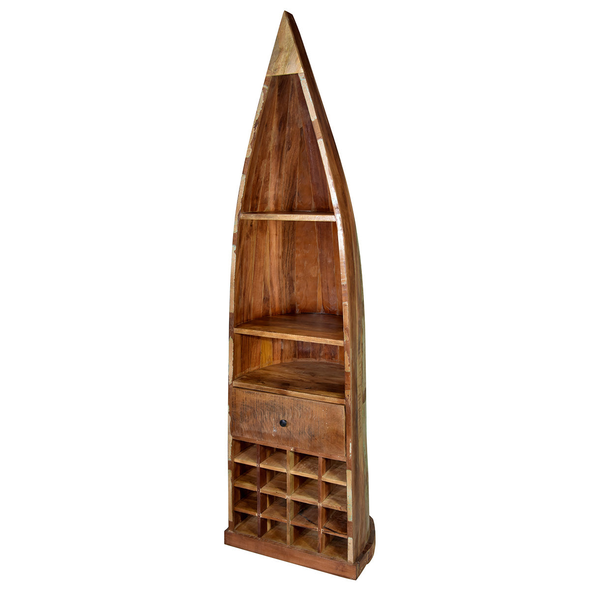 Boat Houten Rek Wijnkast Design