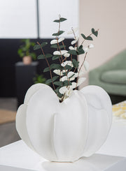 Coquille Organische Vaas Wit 20 cm