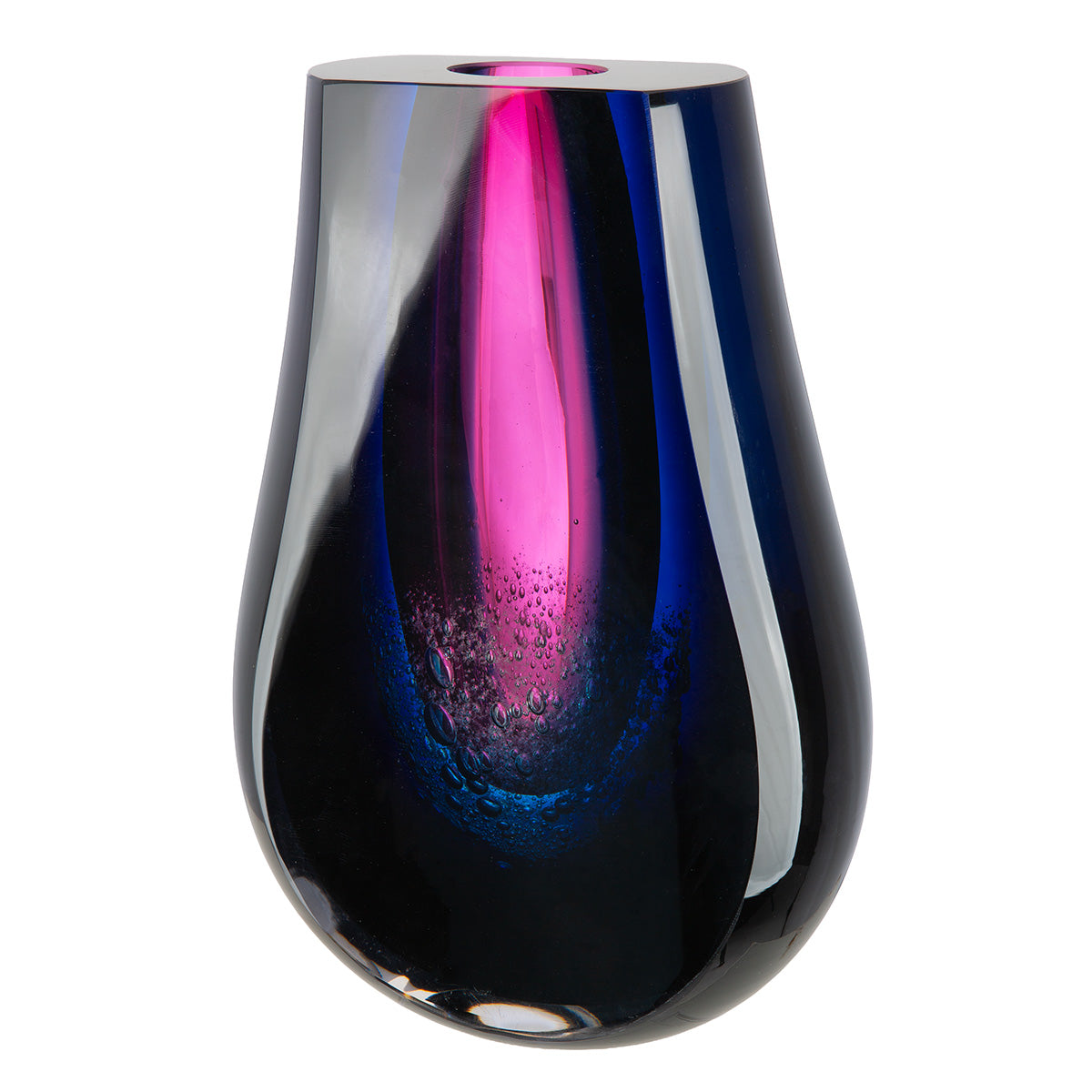 Blauwe vaas Dark Abyss 27 cm